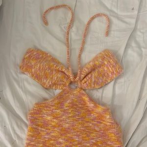 Fuzzy Halter midi knit dress Dress Princess Polly